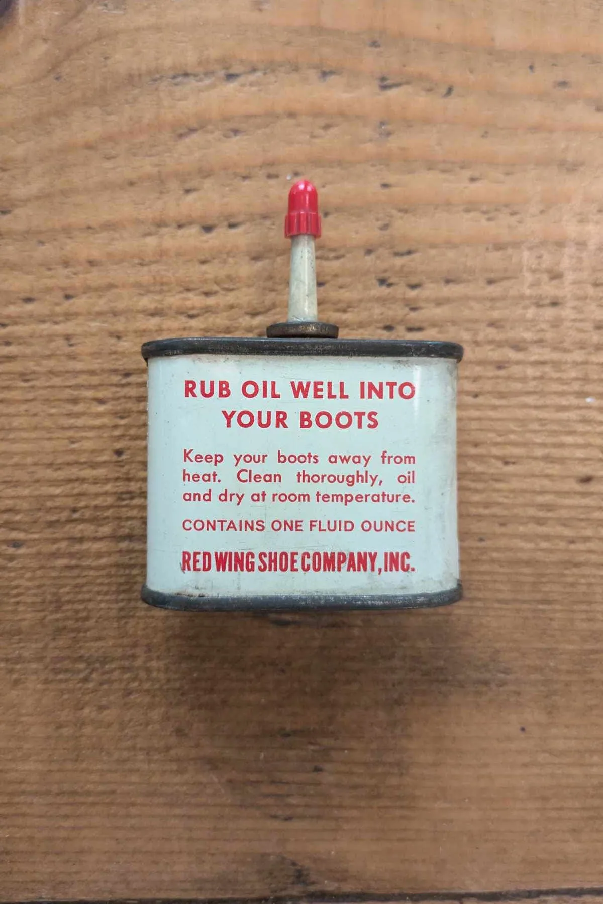 1950/60's  Red Wing Shoes Shoe Oil ( 1 ounce tin)