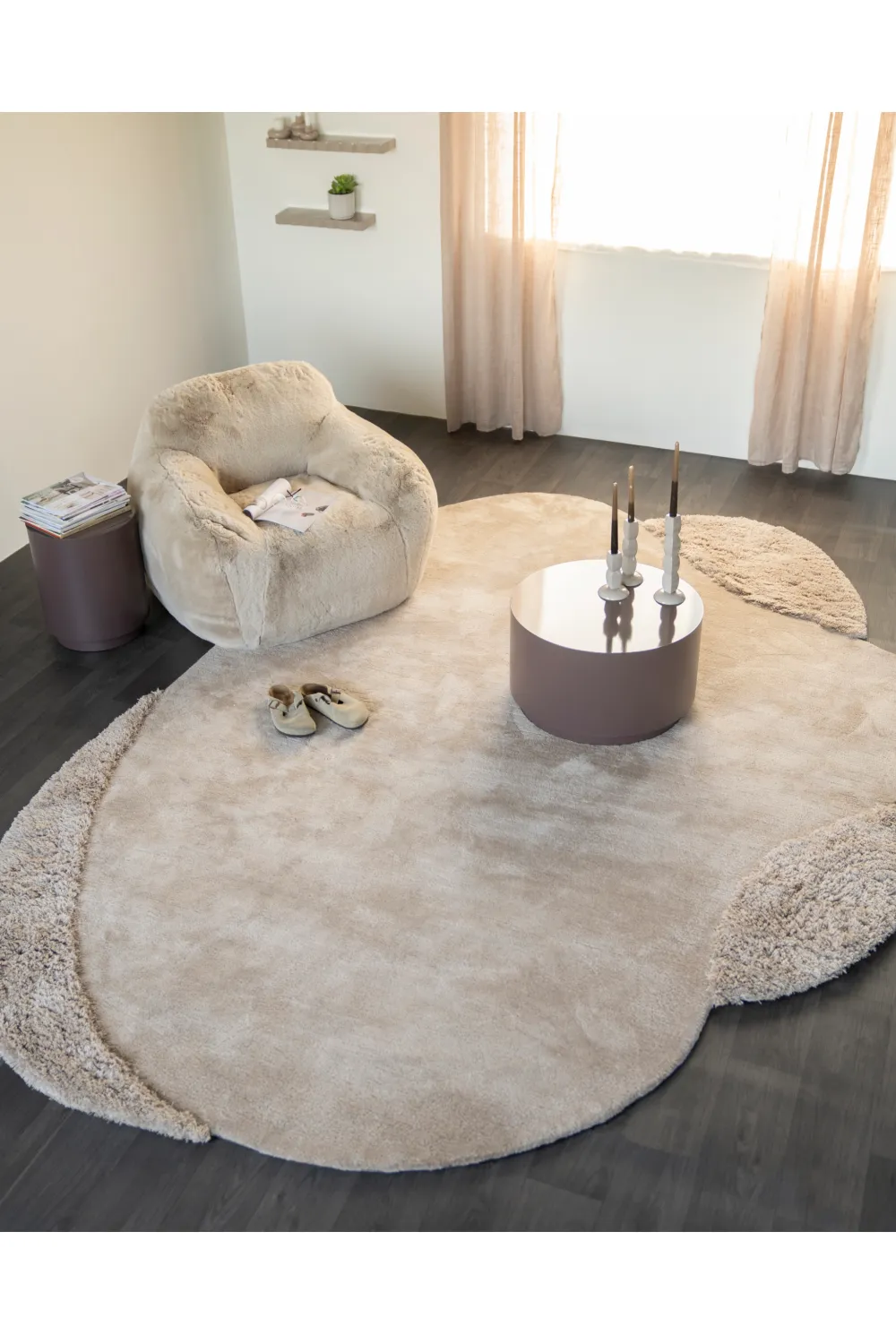 Beige Tufted Organic Rug | By-Boo Beach