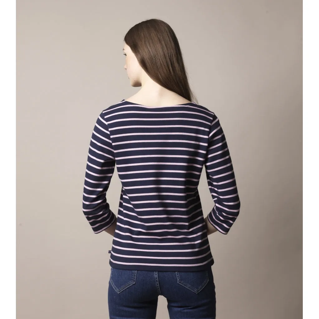 Cannes 3/4 sleeve Tee - SR Navy/ Lilac