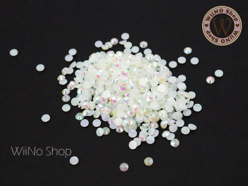 Chameleon Snow White Flatback Rhinestone - 100 pcs (2mm/3mm)