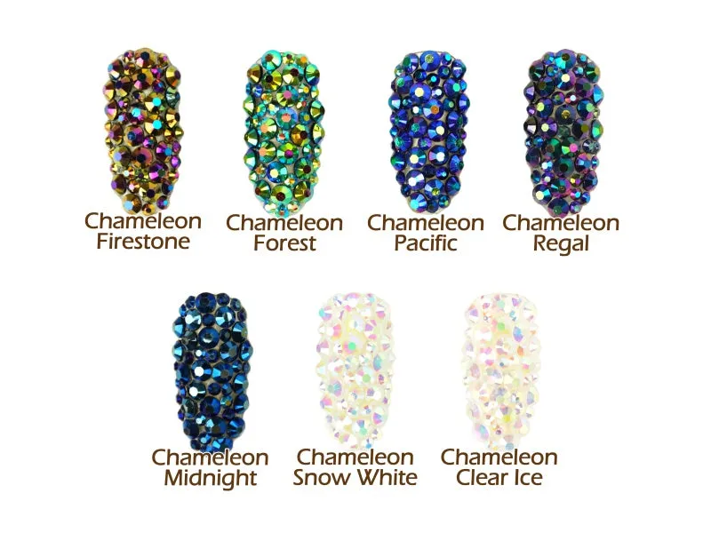 Chameleon Snow White Flatback Rhinestone - 100 pcs (2mm/3mm)