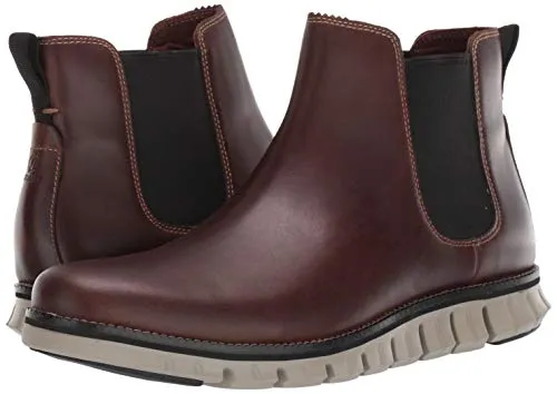 Cole Haan Men's Zerogrand Chelsea Waterproof Boot, Wp Bourbon Leather, 9 M US