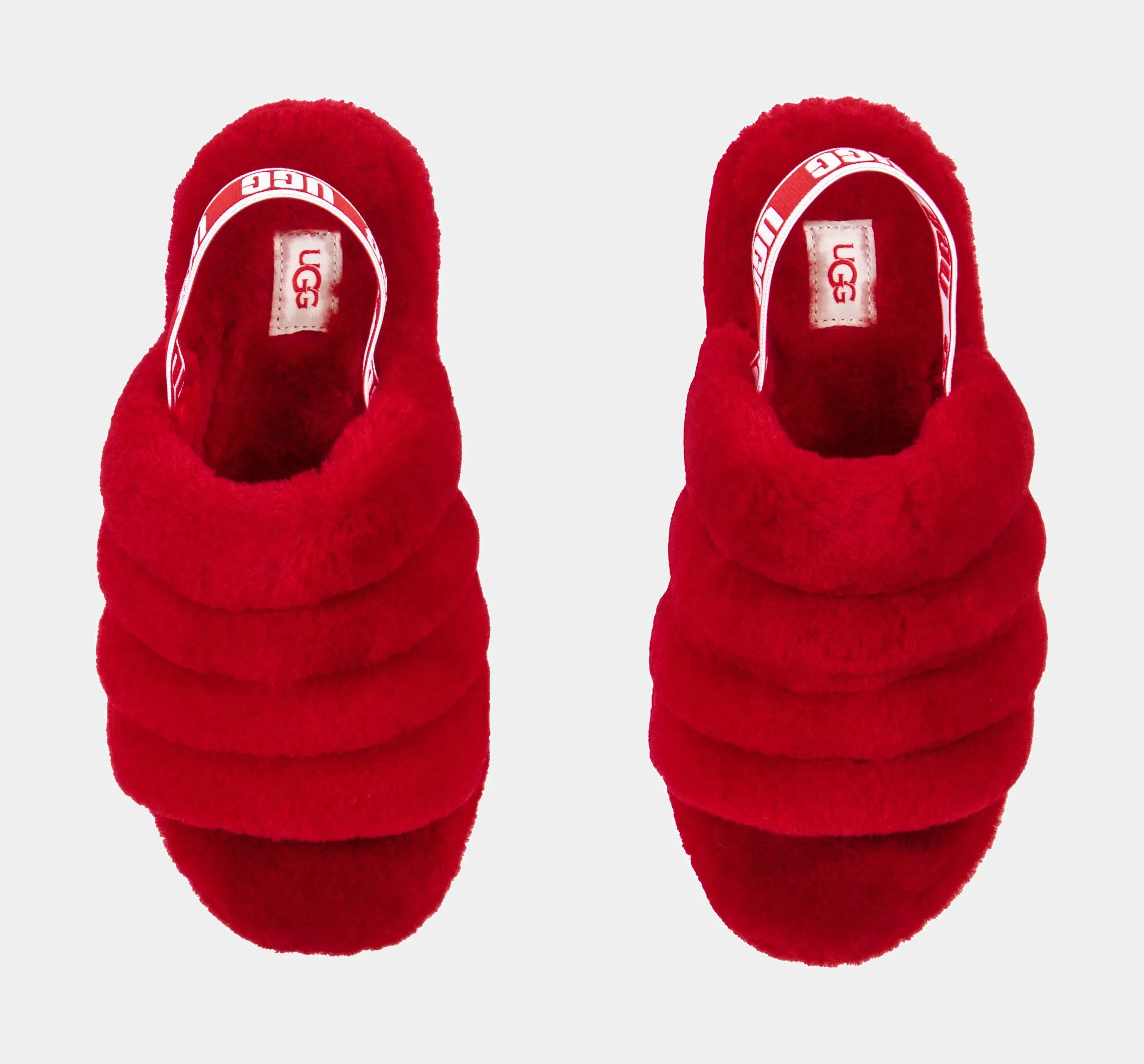 Fluff Yeah Grade School Slide on Sandals (Red)