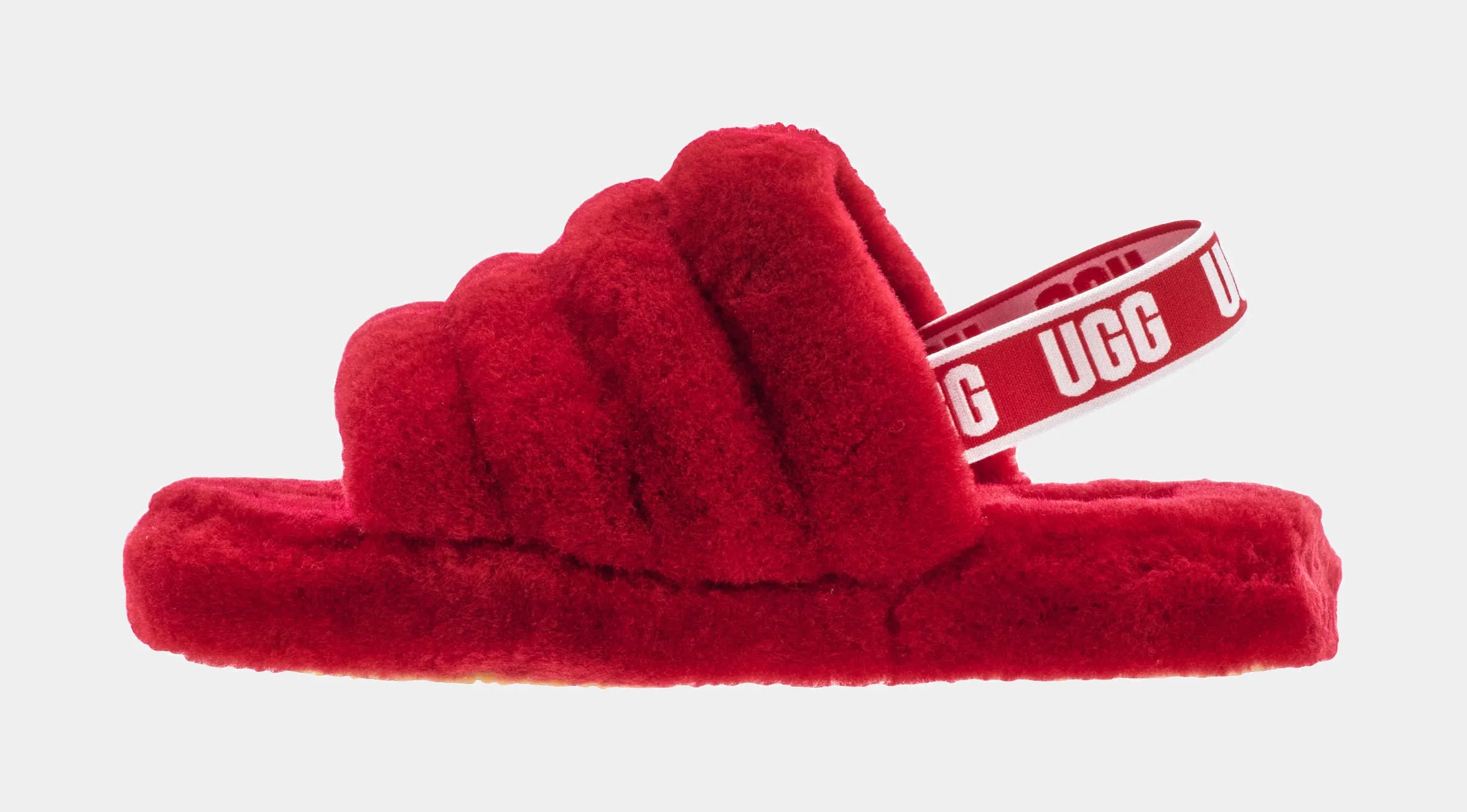 Fluff Yeah Grade School Slide on Sandals (Red)