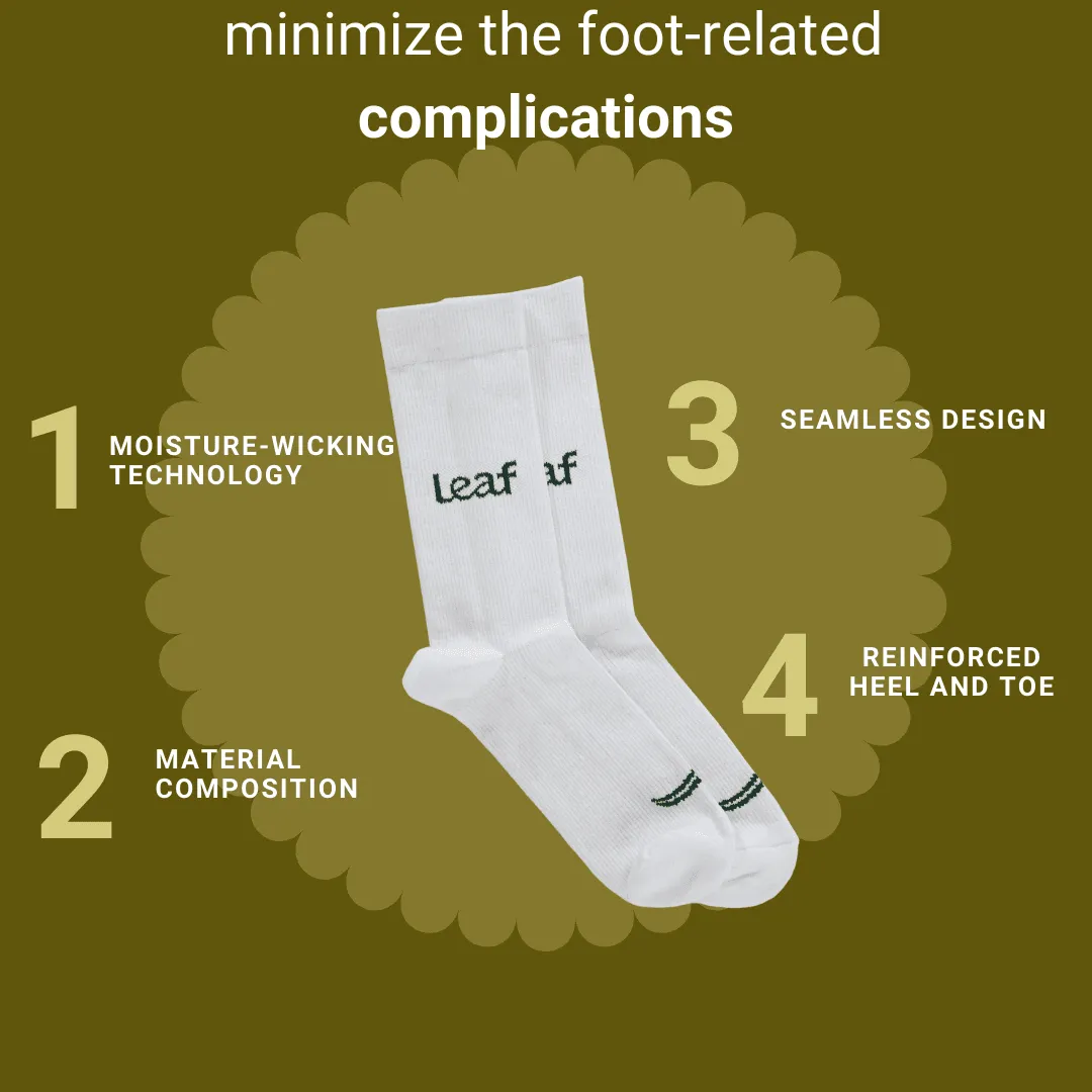 Leaf ortho Compression therapy socks Set of 3 pairs White/Navy/Black