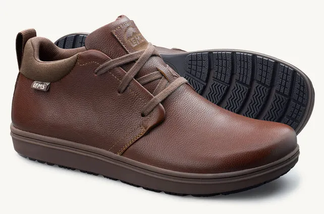 Lems Chukka Grip Leather Minimal Boot - Chestnut