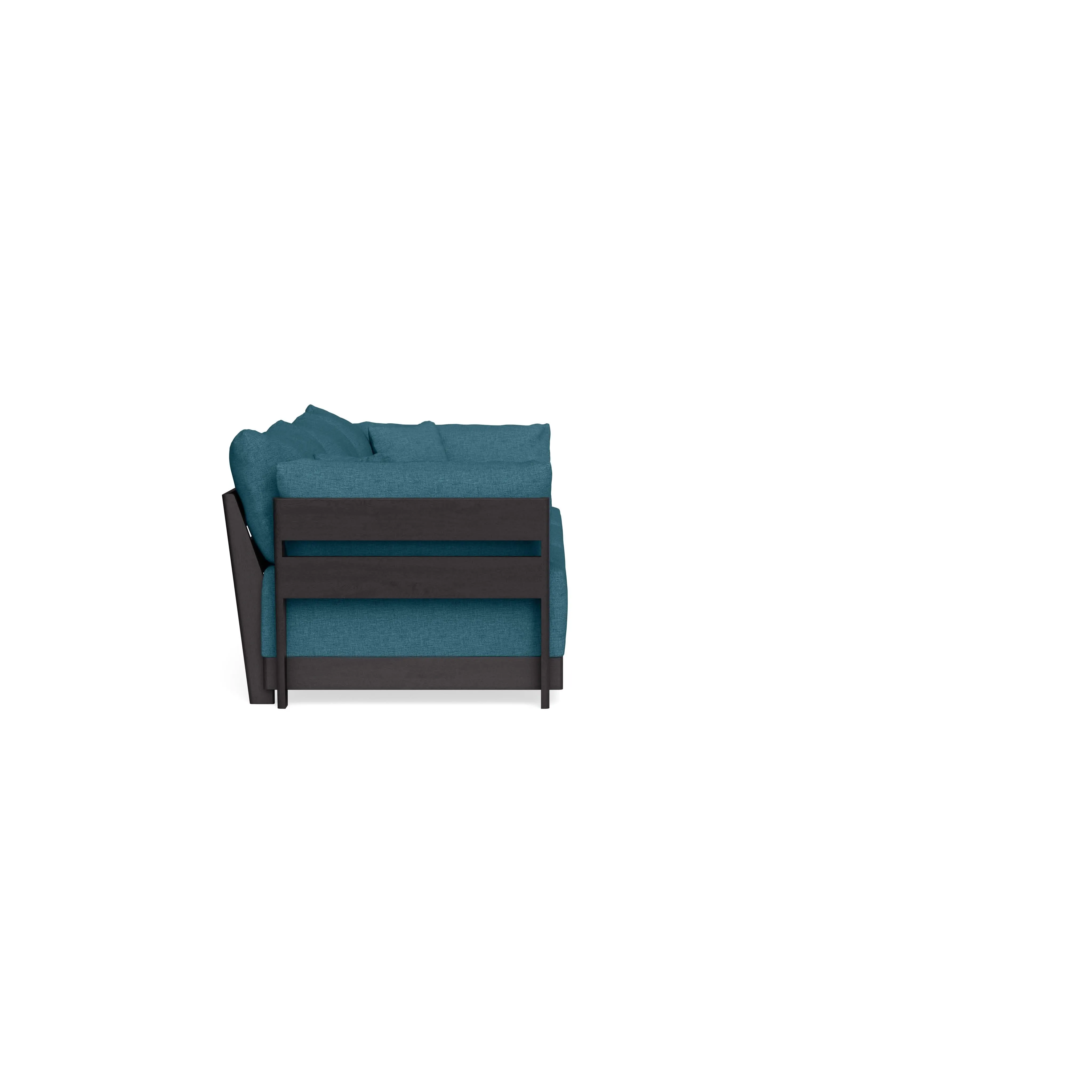 Modular Bondi Black 3-Seater Sofa in Aegean Blue | Classic Blend