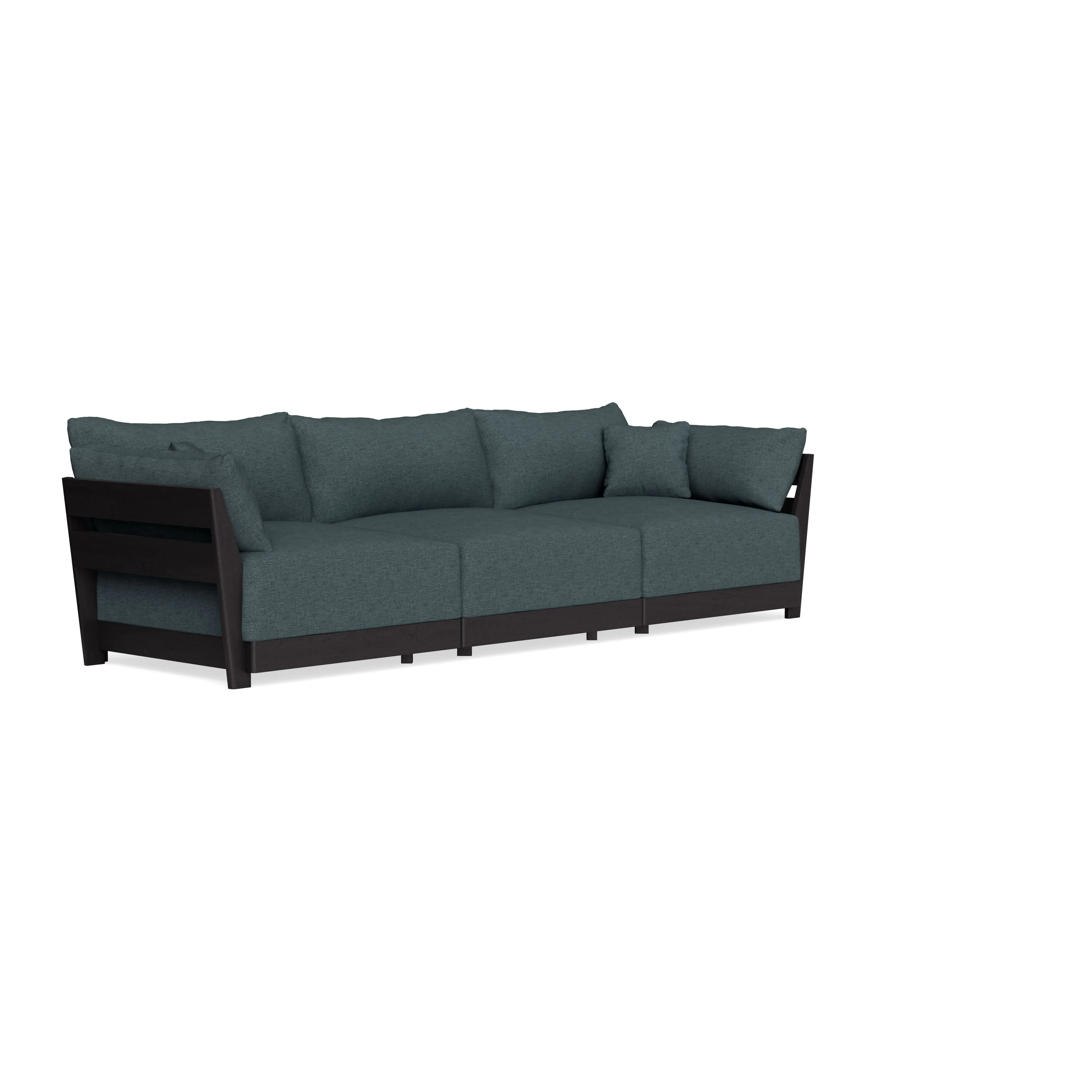 Modular Bondi Black 3-Seater Sofa in Ocean Gray | Classic Blend