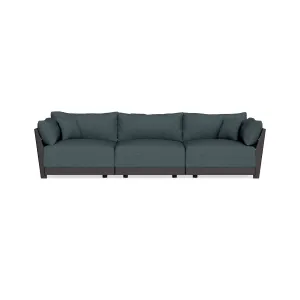 Modular Bondi Black 3-Seater Sofa in Ocean Gray | Classic Blend