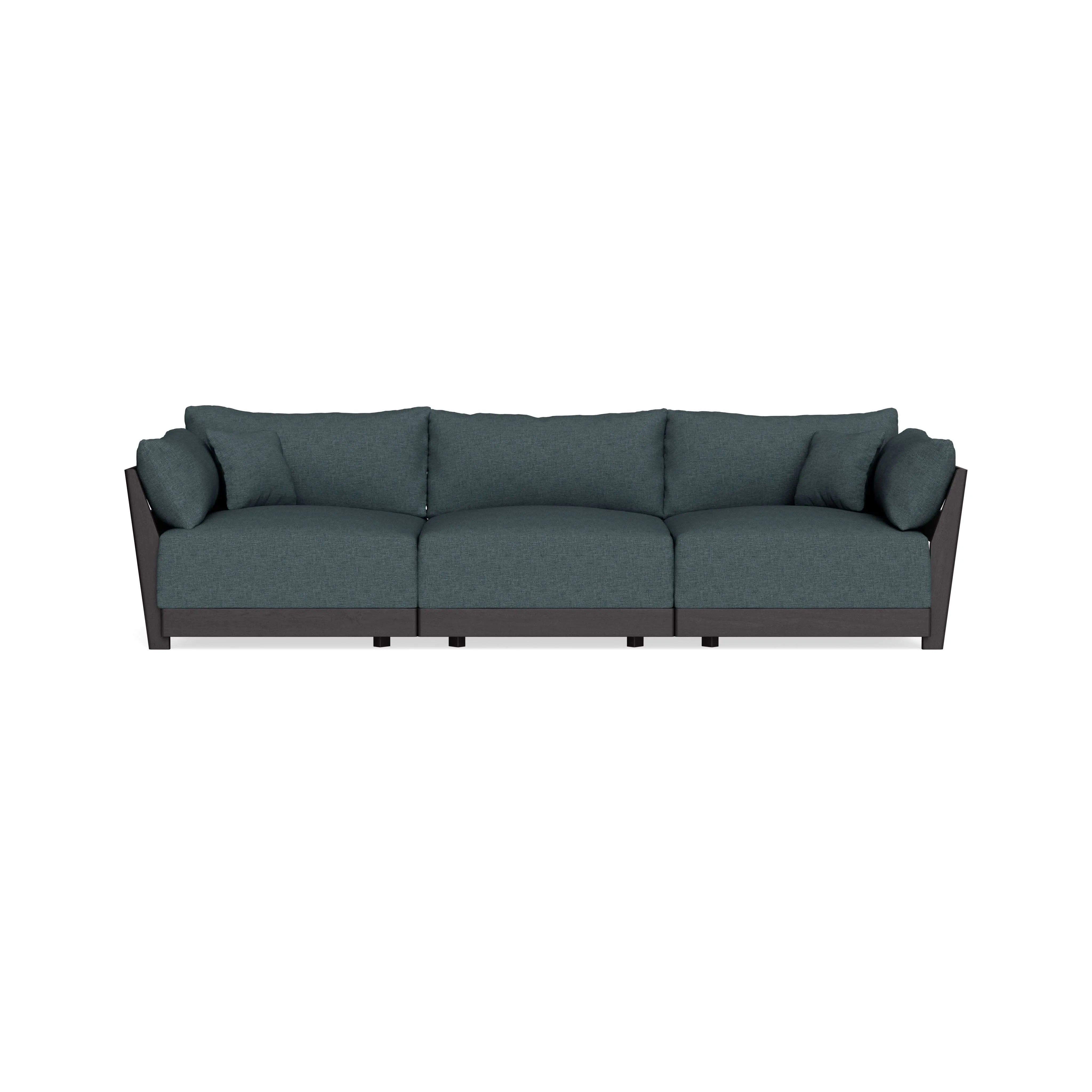 Modular Bondi Black 3-Seater Sofa in Ocean Gray | Classic Blend