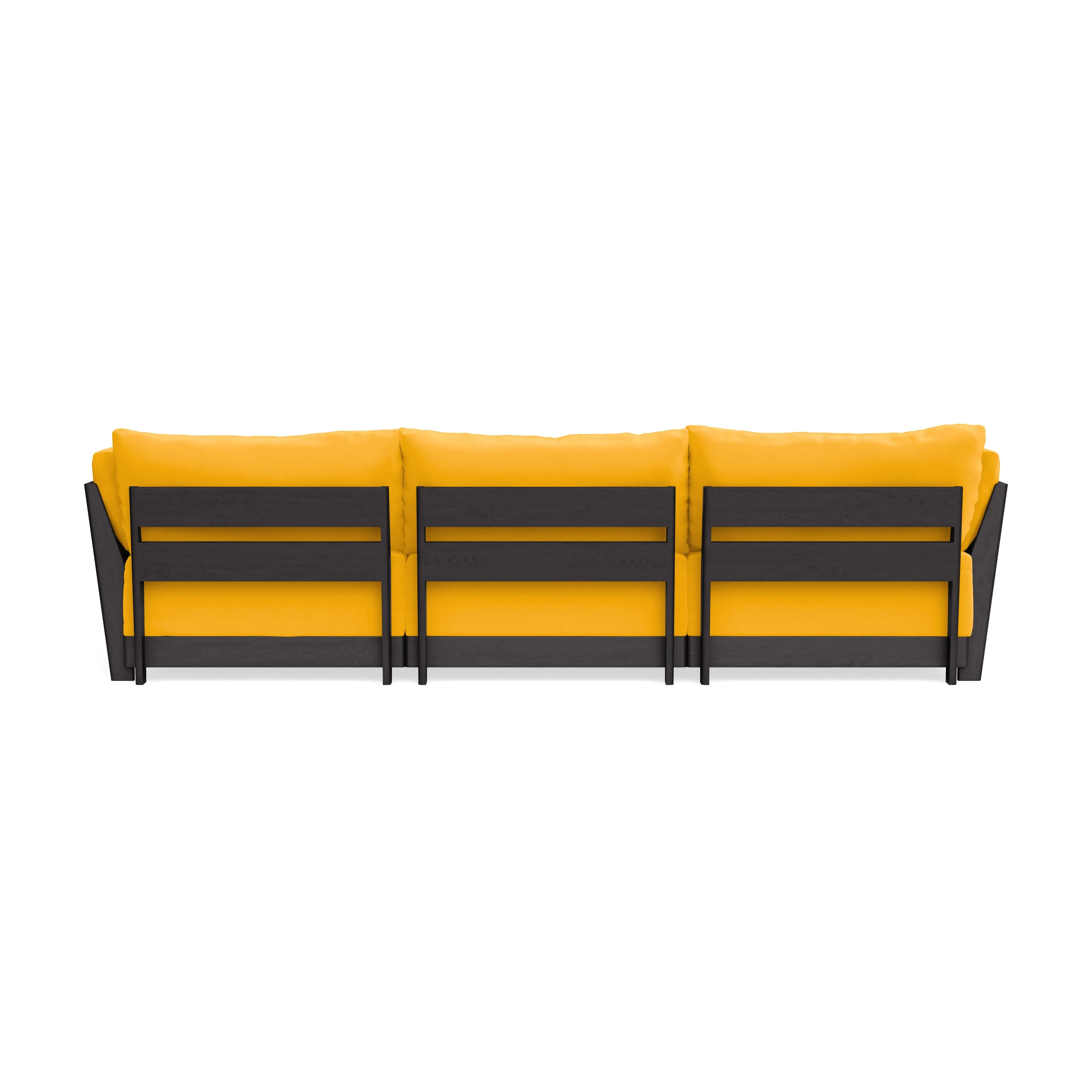 Modular Bondi Black 3-Seater U-Sectional in Marigold | Classic Blend