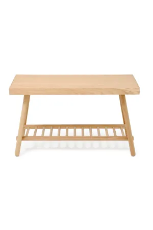 Oak Spindle Storage Bench | Wireworks