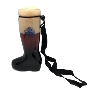 Oktoberfest 1 Liter Plastic German Beer Boot with Bayern Coat of Arms Artwork