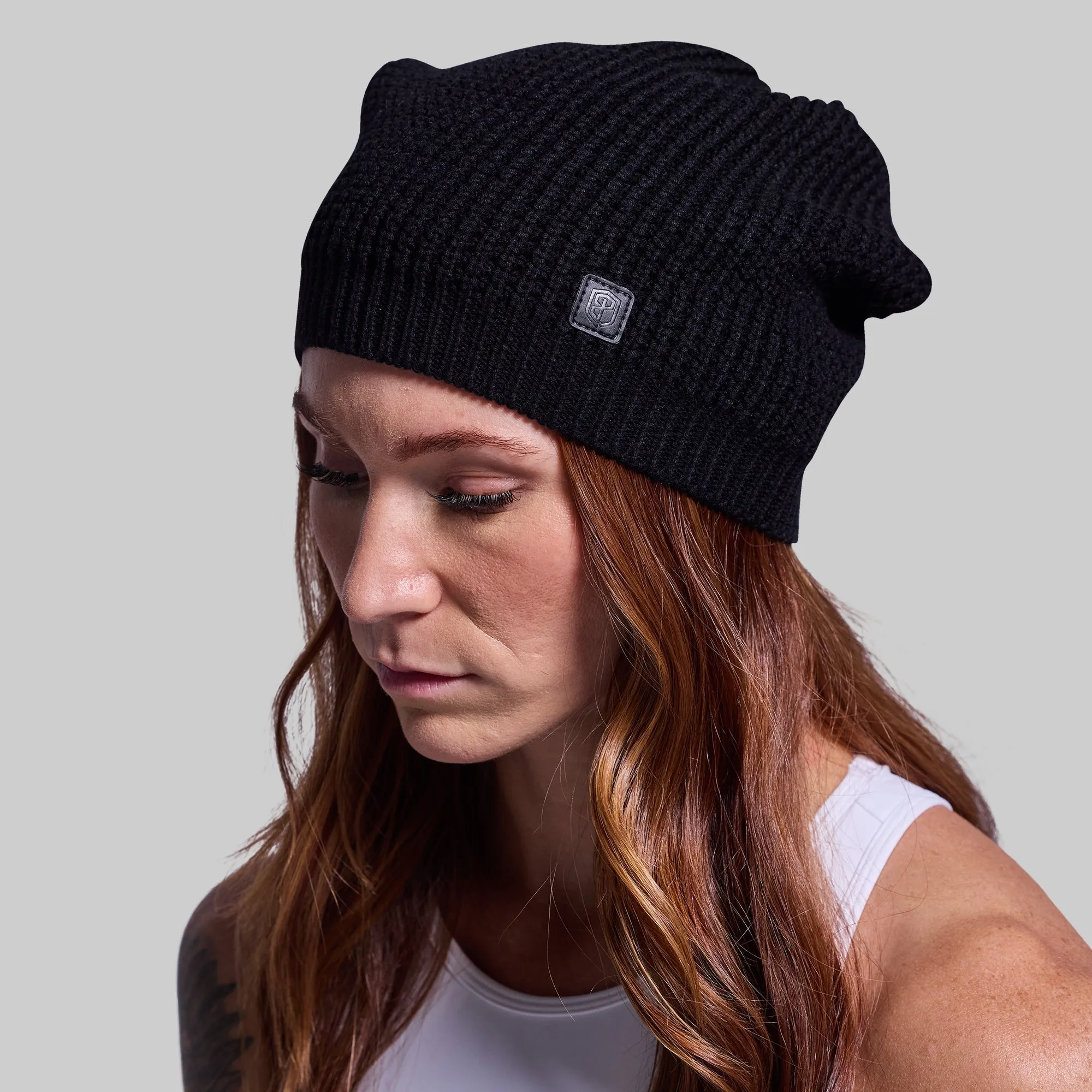 Primitive Waffle Knit Beanie (Black)