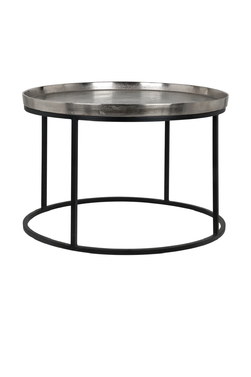 Round Silver Tray Coffee Table | OROA Lyam