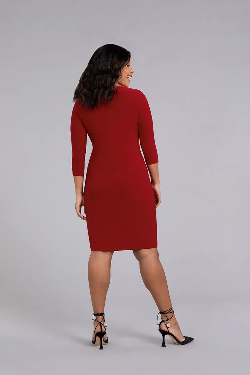 Side Twist Dress | Red