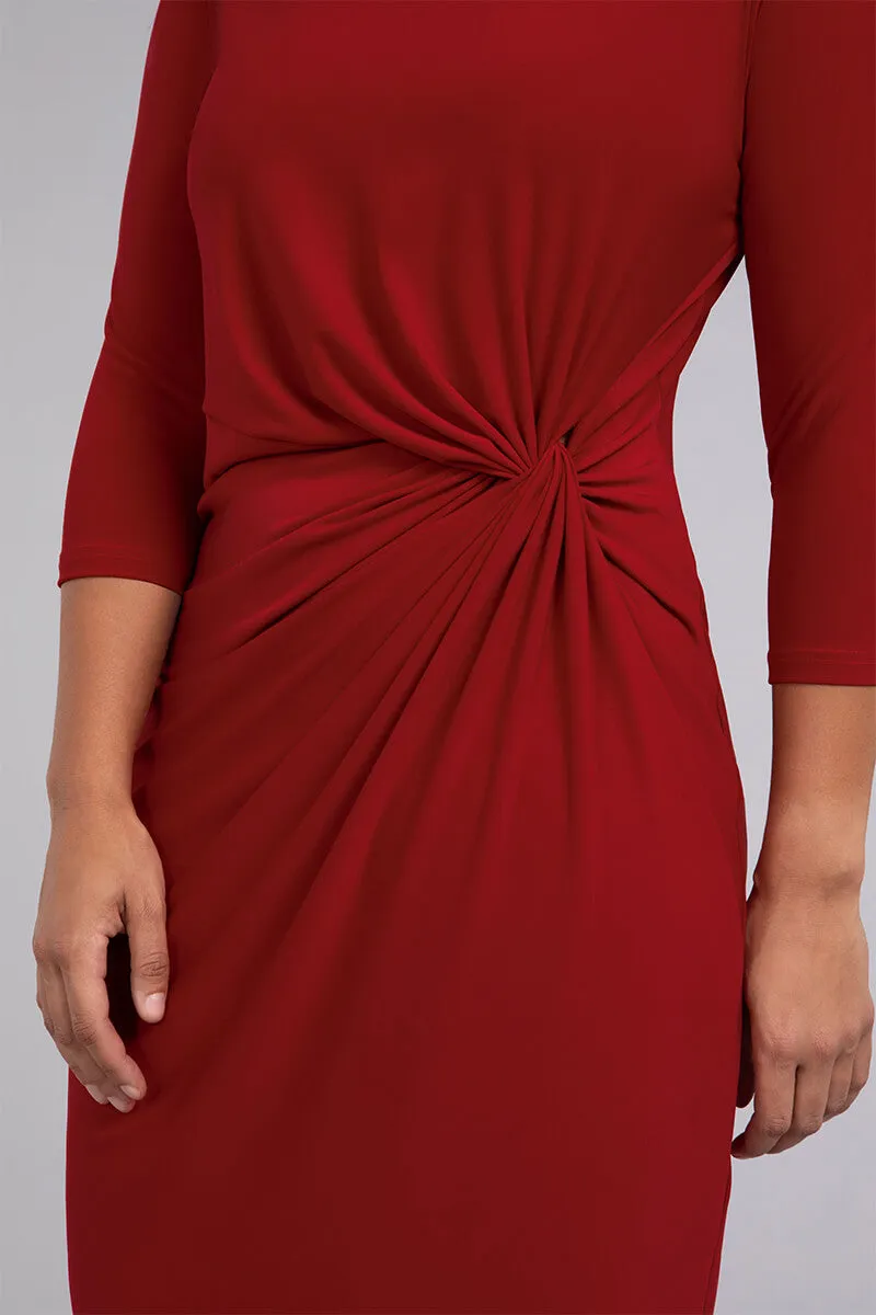 Side Twist Dress | Red