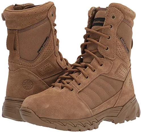 Smith & Wesson Footwear Men's Breach 2.0 Tactical Size Zip Boots, Coyote, 11W