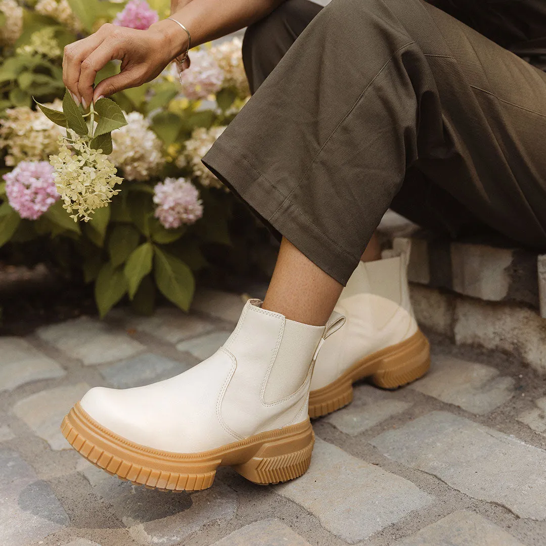 Sorel Ona Ave Chelsea Boot WP-Honey White, Gum