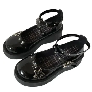 Star Girl Buckle Platform Sandals