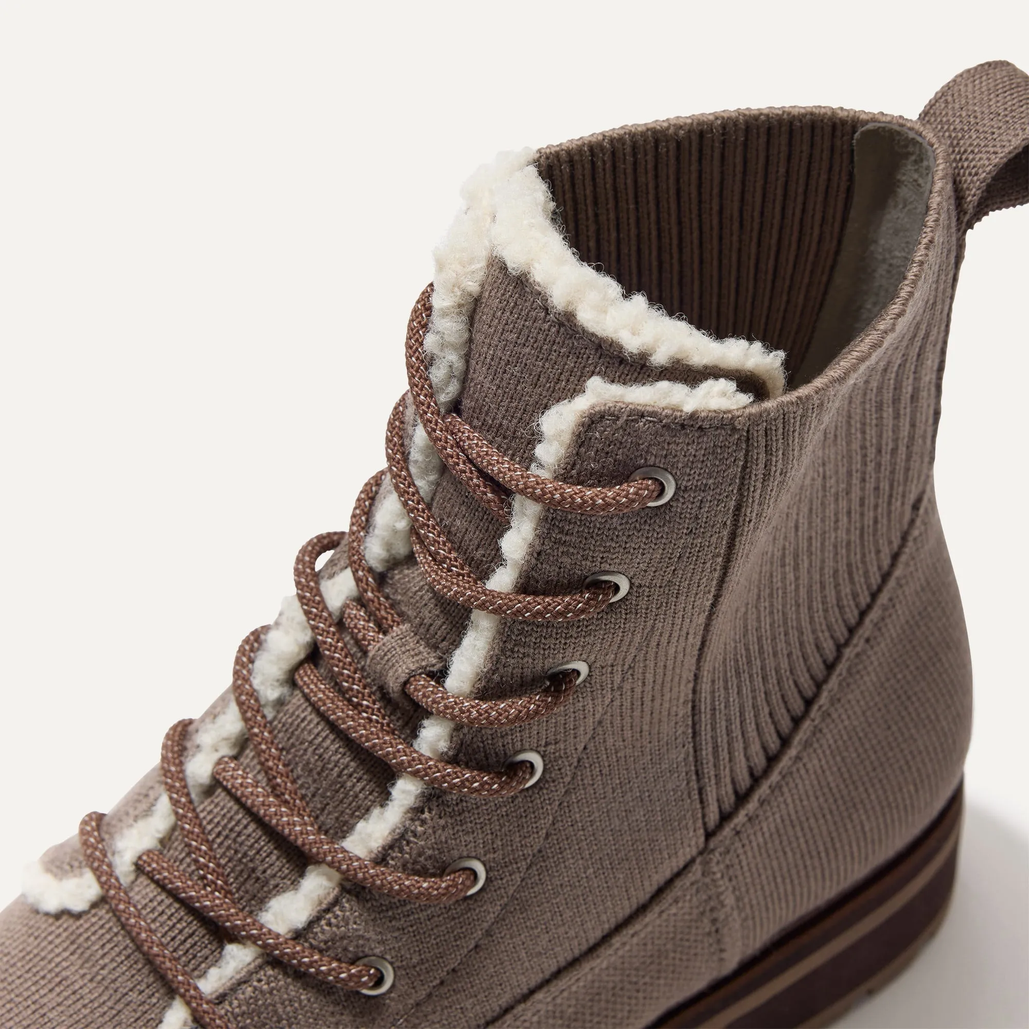 The Cozy Laced Lug Boot - Sparrow